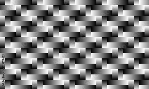 Abstract Silver Gradient Weave Pattern with 3D Geometric Illusion
