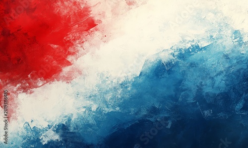 an artistic blue, red and white background, Generative AI
