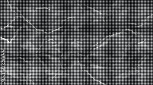 Canvastavla Crumpled paper texture with a seamless transparent background for design