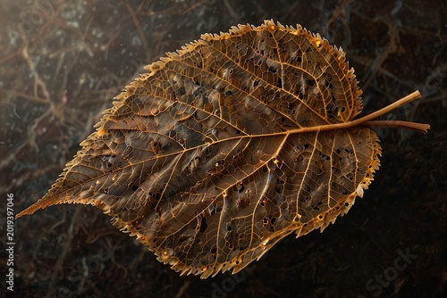 autumn leaf on the ground