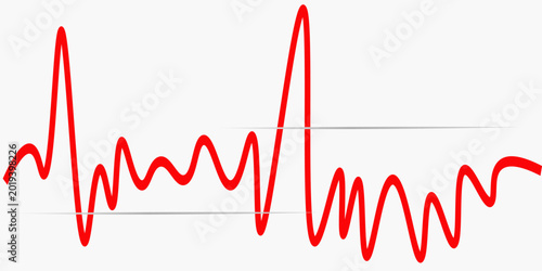 Canvastavla Red heartbeat icon