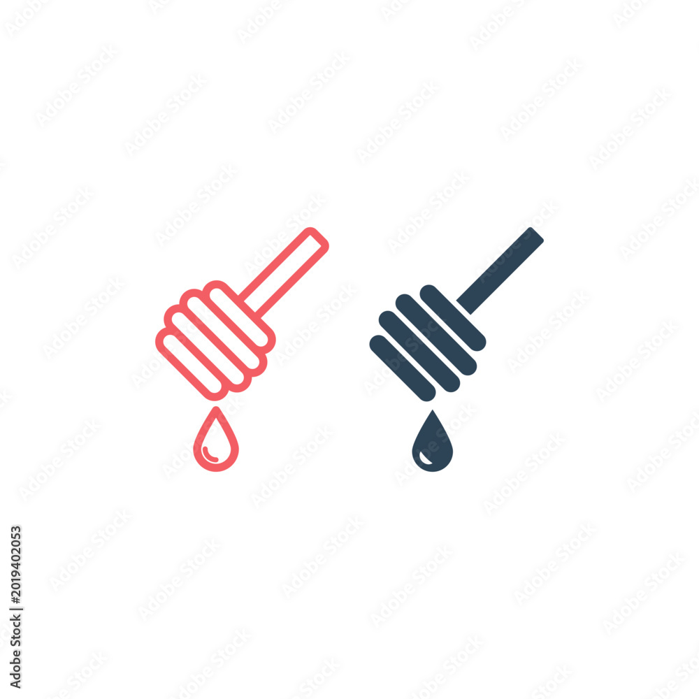 Obraz premium Honeycomb icons set vector logo template.