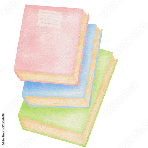 stack of colorful books