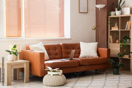 Interior of light living ro...