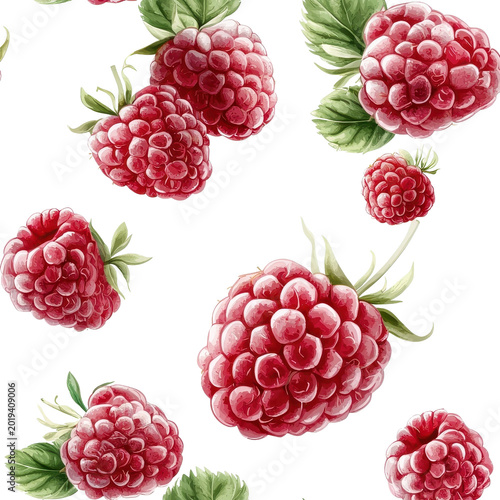 Watercolor seamless pattern of raspberry fudge, isolated on a white background, offering a creative and artistic design. PNG