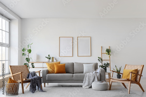 Interior of light living ro...