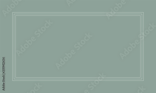 Minimalist sage green background featuring a triple white line elegant frame for sophisticated stationery illustration