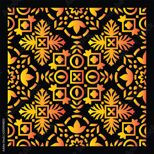 abstract Mandala design coloring page, flower pattern coloring sheet.Floral background design Free Vector