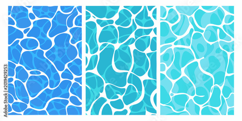 Canvas-taulu abstract water texture panels three colorful wave patterns on white background h
