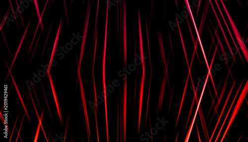 Abstract Red Laser Light Streaks on Black Background Futuristic Technology Energy Lines Dynamic Motion Design