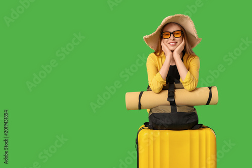 Smiling young woman with he...