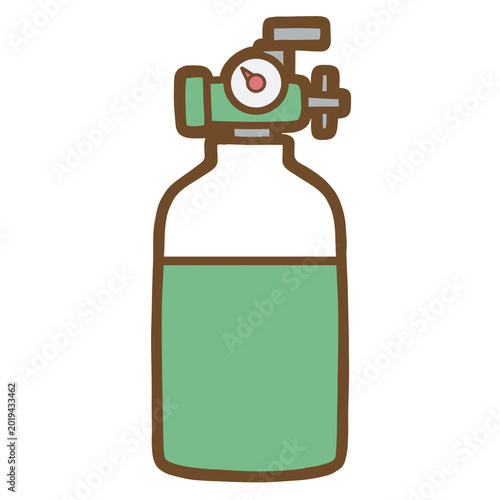 Cute Portable Oxygen Tank Healthcare Clipart png
