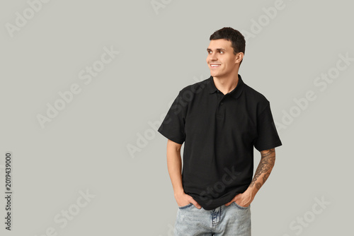 Handsome young man in styli...