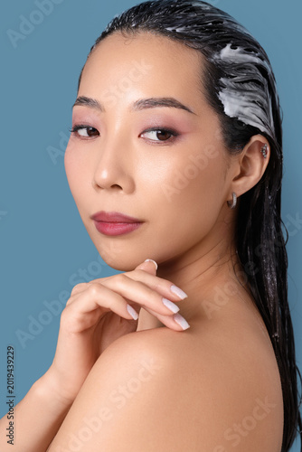 Beautiful Asian woman with ...