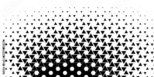 Картината върху платно Abstract geometric black and white graphic design triangle halftone pattern