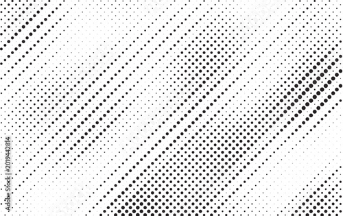 Abstract diagonal slanting dotted lines and stripe geometric pattern. Modern grunge halftone texture background with dynamic oblique elements. Editable vector illustration.