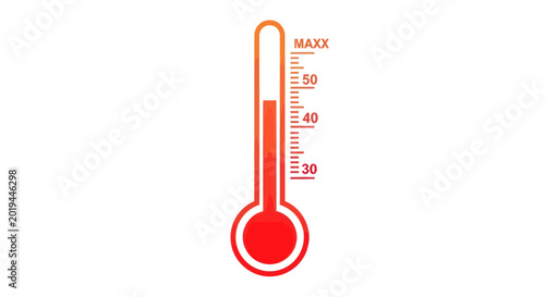 Thermometer Measuring High Temperature, Heatwave Concept