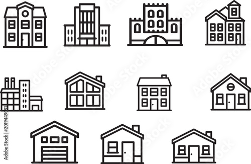 house icons set