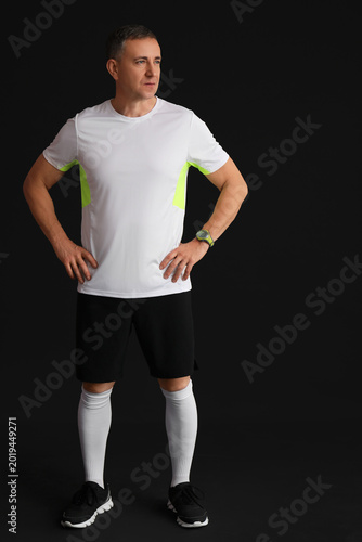 Portrait of sporty middle-a...
