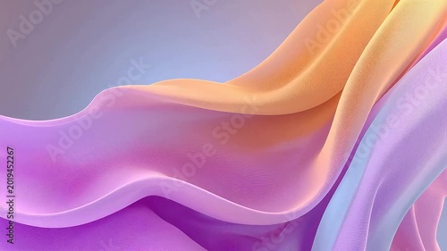 Flowing fabric in soft pastel colors
