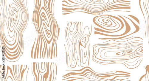 Seamless wood grain pattern with organic line texture