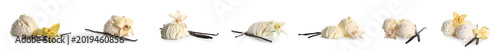 Set of sweet vanilla ice-cr...