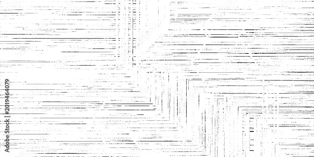 Fototapeta premium Glitchy digital background with distorted lines and shapes in black and white