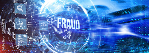 Fraud Alert Caution Defend Guard Notify Protect Concept. 3d illustration