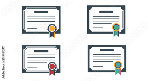 certificate Line art vector clean abstract minimal shapes