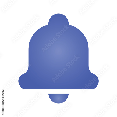 Alert Notification Bell Icon, isolated with Purple