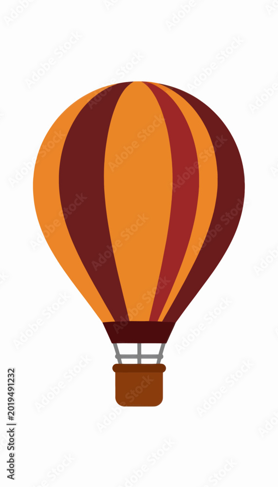 Fototapeta premium Hot Air Balloon Soaring Against a Bright Blue Sky Photograph