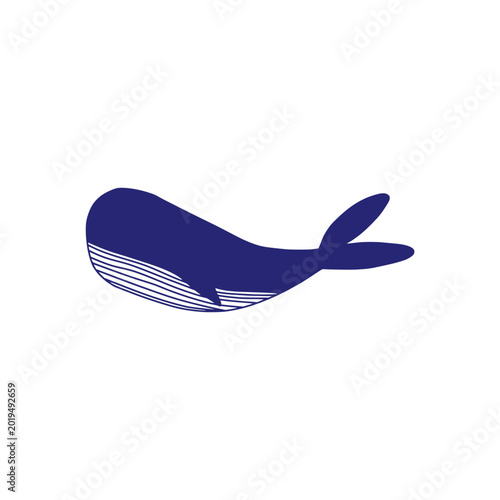 blue whale vector illustration icon