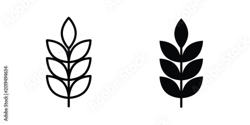 High fiber food icon on white background.