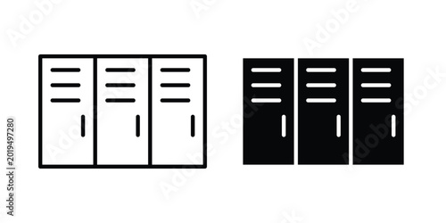 Schilderij op canvas Locker icon on white background.