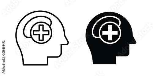 Bild auf Leinwand Mental disorder icon on white background.