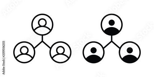 Tableau sur toile Stakeholders icon on white background.