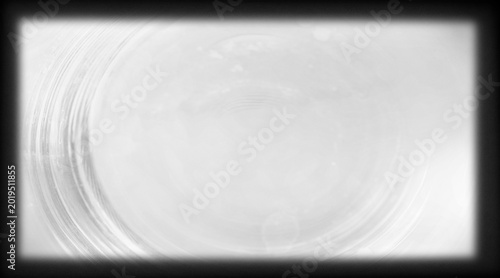 Black grunge frame with transparent film texture overlay isolated on PNG background.