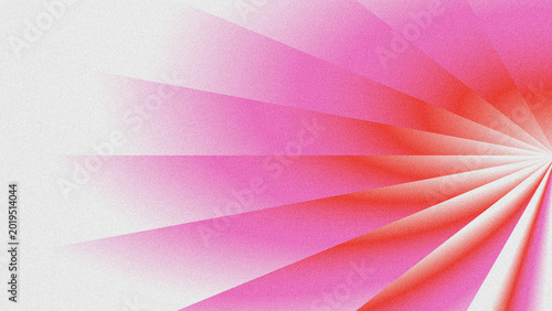Konstfotografi Grainy abstract background with radial pink and orange gradient rays