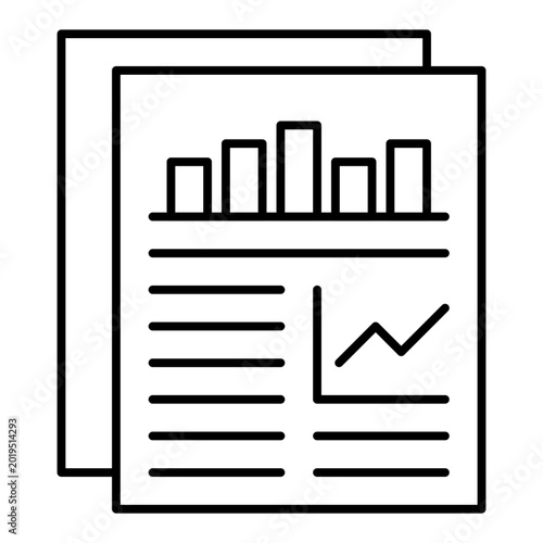 Foto research paper line icon with editable stroke