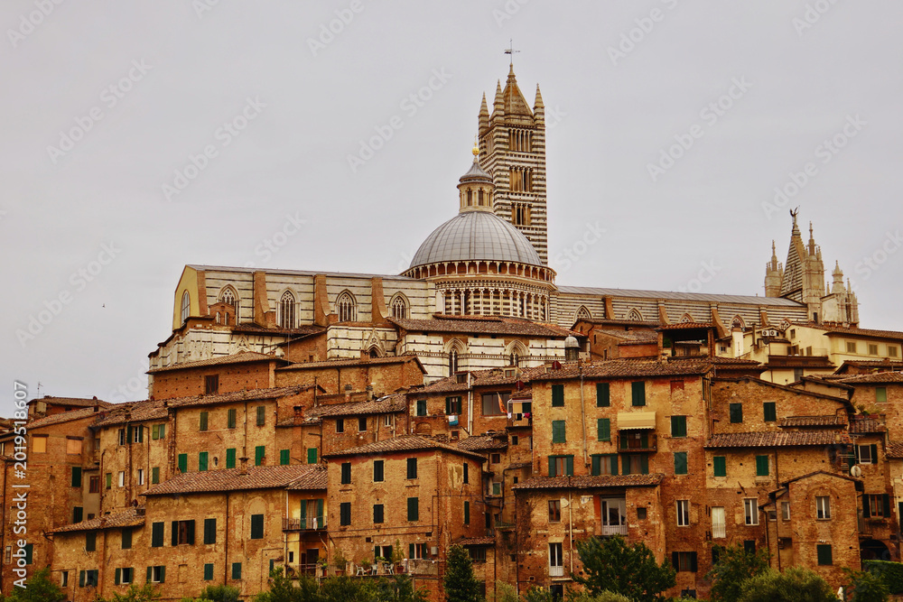 Fototapeta premium Great view of Duomo di Siena