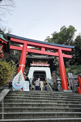 Entrance to Enoshima Shrine on Enoshima Island, located in Fujisawa, Kanagawa Prefecture.