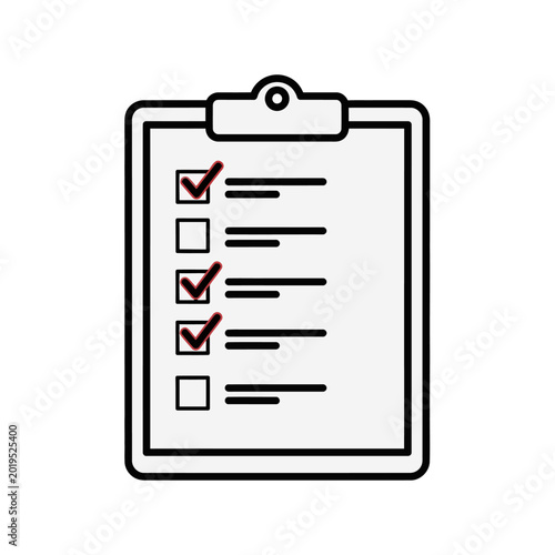 Checklist Clipboard with Ticks and Empty Boxes, To-Do List Concept