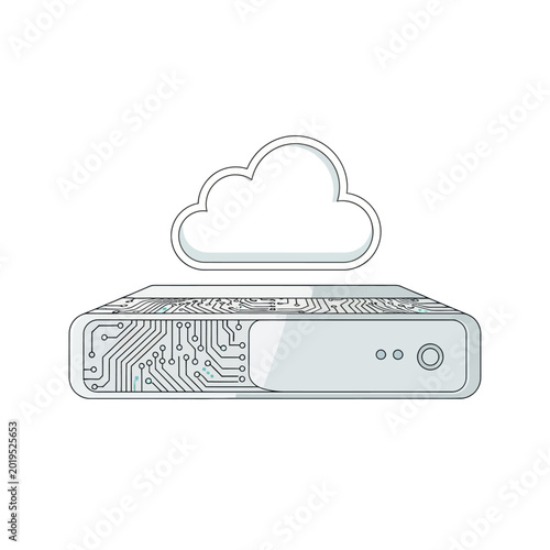 Cloud Computing Server - Data Storage and Network Technology