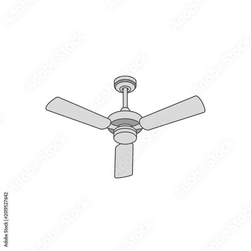 Modern Ceiling Fan Illustration