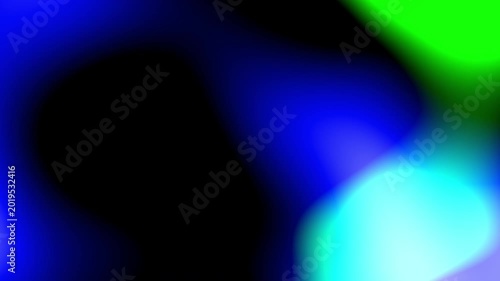 Multi color green and blue light leaks animation overlay. 4K video