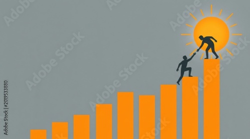 Teamwork and Support Concept for Business Achievement