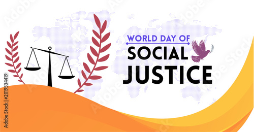 Tableau sur toile International Social Justice Day, february 20