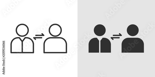 Tablou pe pânză Personal Coaching Icon representing guidance, goal setting, self-improvement, and professional mentoring