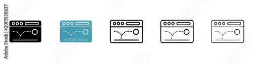 Foto Website bounce rate sign icon set for ui designs