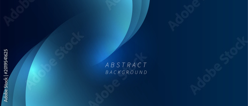 Abstract Blue Gradient Wave Background